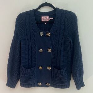 Juicy couture woman’s Navy Blue Double-Breasted Sweater